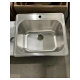 25" x 22" Stainless Steel Single Bowl Utility Sink
