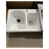 25" x 18" Mixed Composite Dbl Bowl Sink x 2