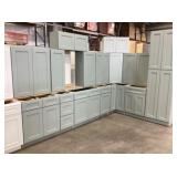 15pc. Silvercreek Fresh Sage Shaker 36" Kitchen