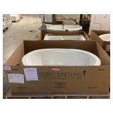 66" x 38" White Freestanding Tub