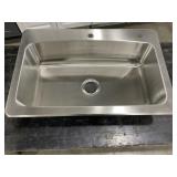 33" x 22" Stainless Steel Single Bowl Sink