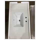 37" x 19" Single Bowl Vanity Top in White