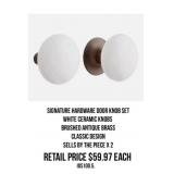 Signature Hardware Door Knob Set x2