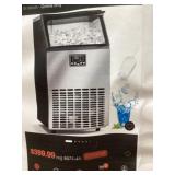 100lb Commercial Ice Maker in Stainless Steel