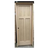 28" x 80" RH Oak 3-Panel Interior Door
