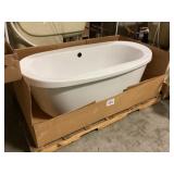 Jacuzzi 65" x 35.5" White Freestanding Bathtub