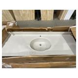 61" x 22" Single Sink Vanity Top in Bone