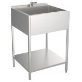 28" x 22" Laundry Sink with Storage Shelf in SS