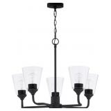 Ashley 5-Bulb Chandelier in Black