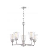Ashley 5-Bulb Chandelier in Nickel