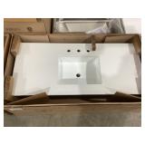 49" x 22" Single Sink Vanity Top in White