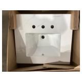 25" x 22" Single Sink Vanity Top in White