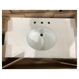 40" x 22" Single Sink Vanity Top in White