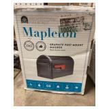 Mapleton Graphite Post Mount Mailbox