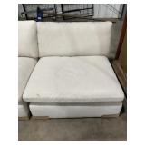 Armless Single Seat Chair in Ivory