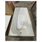 60" x 30" LH Fiberglass Bathtub in White