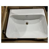 24" x 19" Wall Mount Porcelain Sink in White
