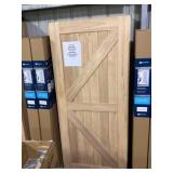 36" x 80" White Cedar K-Style Barn Door w/ HW