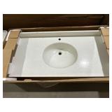 49" x 22" Single Sink Vanity Top in White