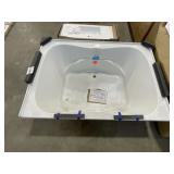 60" x 42" S Hourglass Bathtub in White