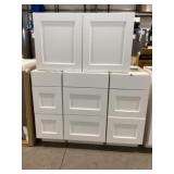 4Pc Cabinet Set in White for One Money
