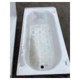 60" Skirted Enamel Bathtub in White