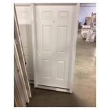 36" x 80" RH Fiberglass 6-Panel Exterior Door