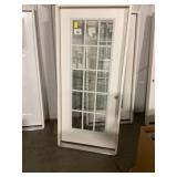 36" x 80" LH Fiberglass 15-Lite Exterior Door