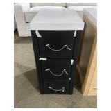 12" x 18" Base Cabinet in Black with White Top