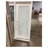 32" x 80" RH Fiberglass FV Exterior Door w/ Blinds