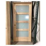 36" x 80" RH White Cedar 4-Lite Interior Door
