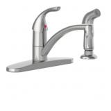SS Single Handle Kitchen Faucet w/sprayer