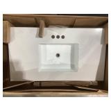 40" x 22" Single Sink Vanity Top in White