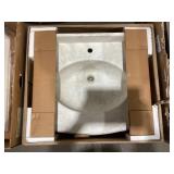 25" x 23" Single Sink Vanity Top in Cloud White