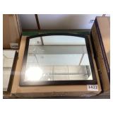 Arch Top Black Frame Mirror