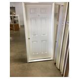 36" x 80" RH Fiberglass 6-Panel Exterior Door