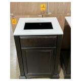 24" x 22" Bathroom Cabinet in Espresso w Sink Top