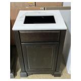 24" x 22" Bathroom Cabinet in Espresso w Sink Top