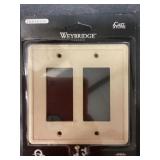 Travertine Double Light Switch Covers x6