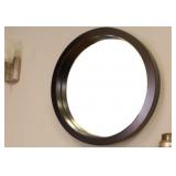 22"DIA Bathroom Cabinet Mirror in Espresso