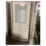 36" x 80" LH Fiberglass HV Exterior Door w/ Blinds