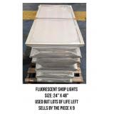 (9) 24" x 48" Fluorescent Shop Lights