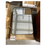 16-1/2" x 24" Medicine Cabinet in Black w Mirror
