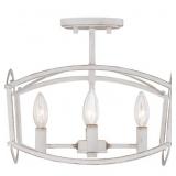 Quoizelï¿½ 4-Bulb Semi-Flush Mount in White x2