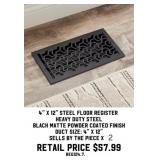 4" x 12" Steel Floor Register x2