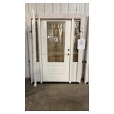Fiberglass 3/4 Lite Blk Leaded Entry Door LH
