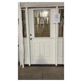 1/2 Lite Black Leaded Entry Door. RH