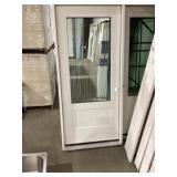 36" x 80" LH Fiberglass Mid-View Exterior Door