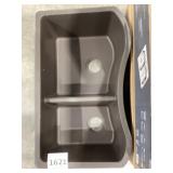 32" x 20" Elkay Quartz Undermount 60/40 Sink