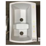 34" x 22" Drop-In White Utility Sink